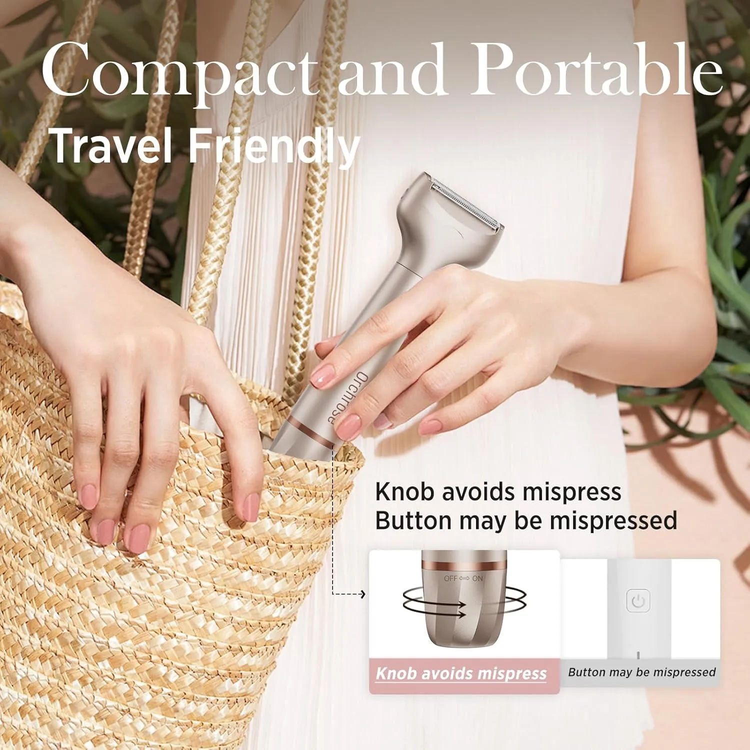 Women Electric Razor Rechargeable for Body: Painless Hair Removal - Electric Shaver for Face Legs Underarms Bikini