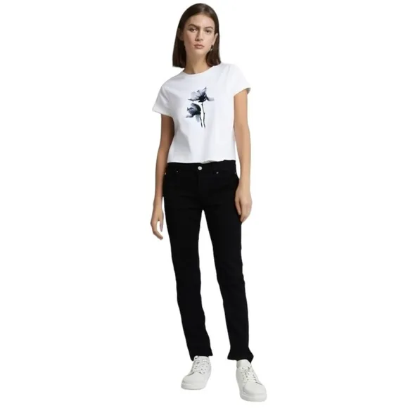Women Jeans Black Jeans Buffalo David Bitton Jeans Skinny Mid-Rise Stretch Jeans