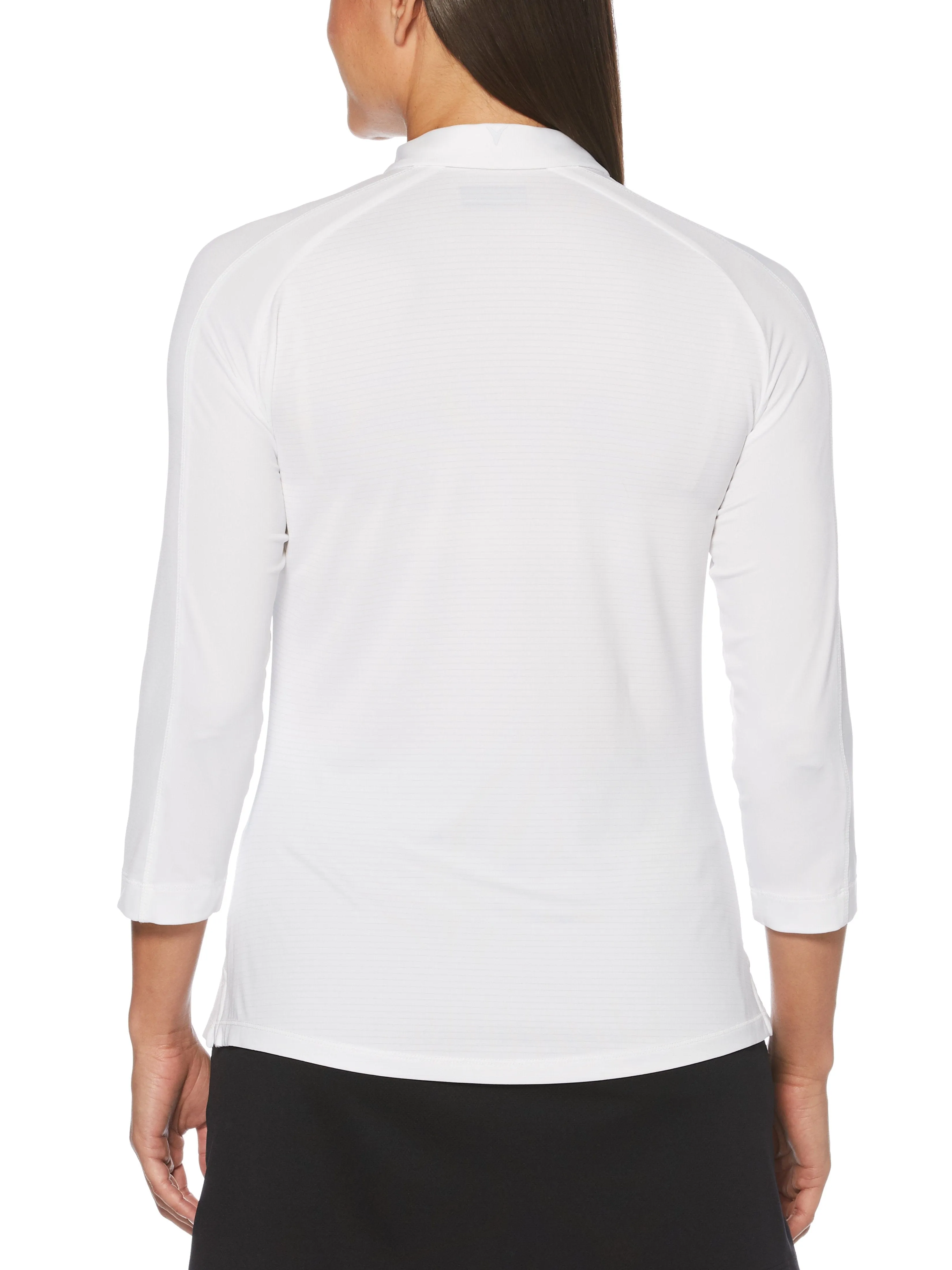 Womens 3/4 Sleeve Swing Tech™ Shadow Stripe Polo