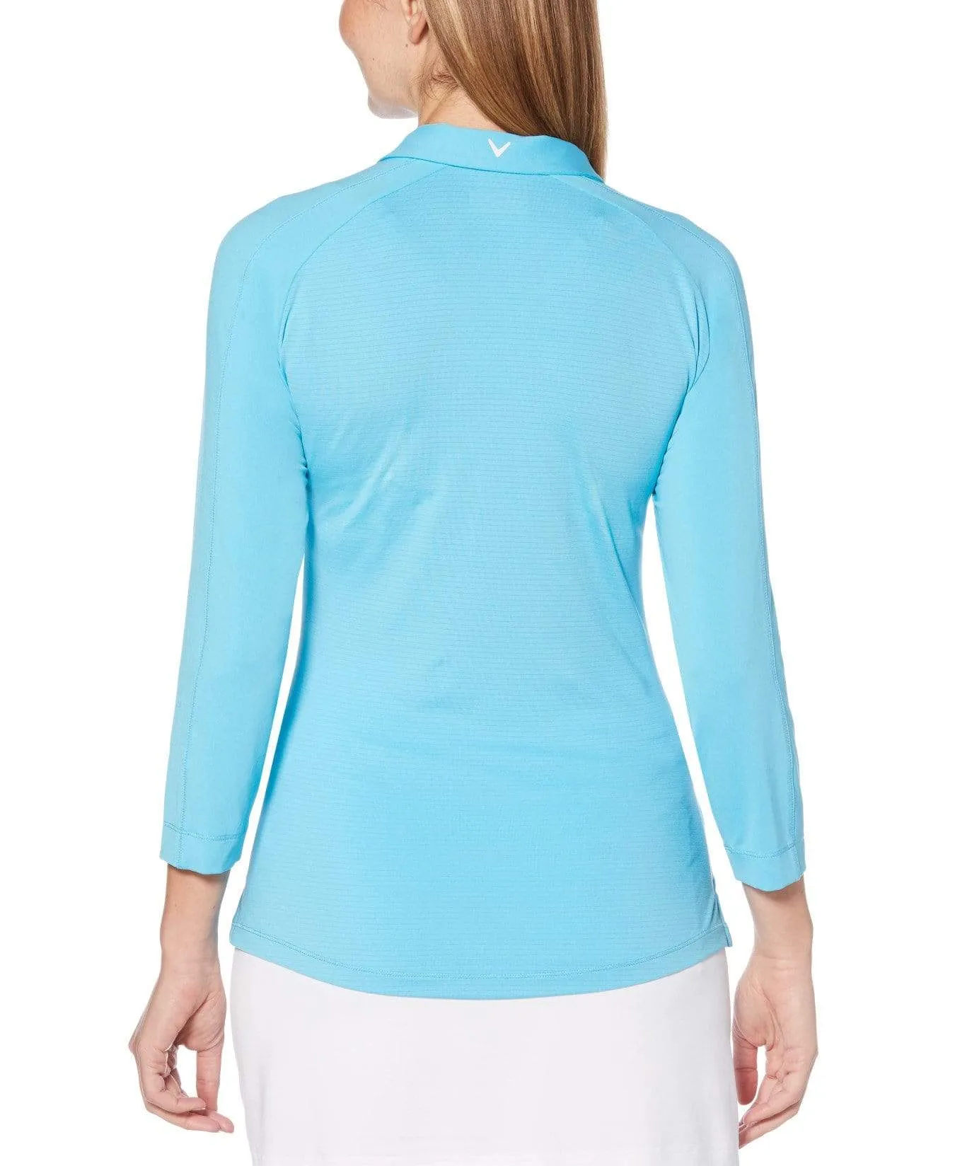 Womens 3/4 Sleeve Swing Tech™ Shadow Stripe Polo