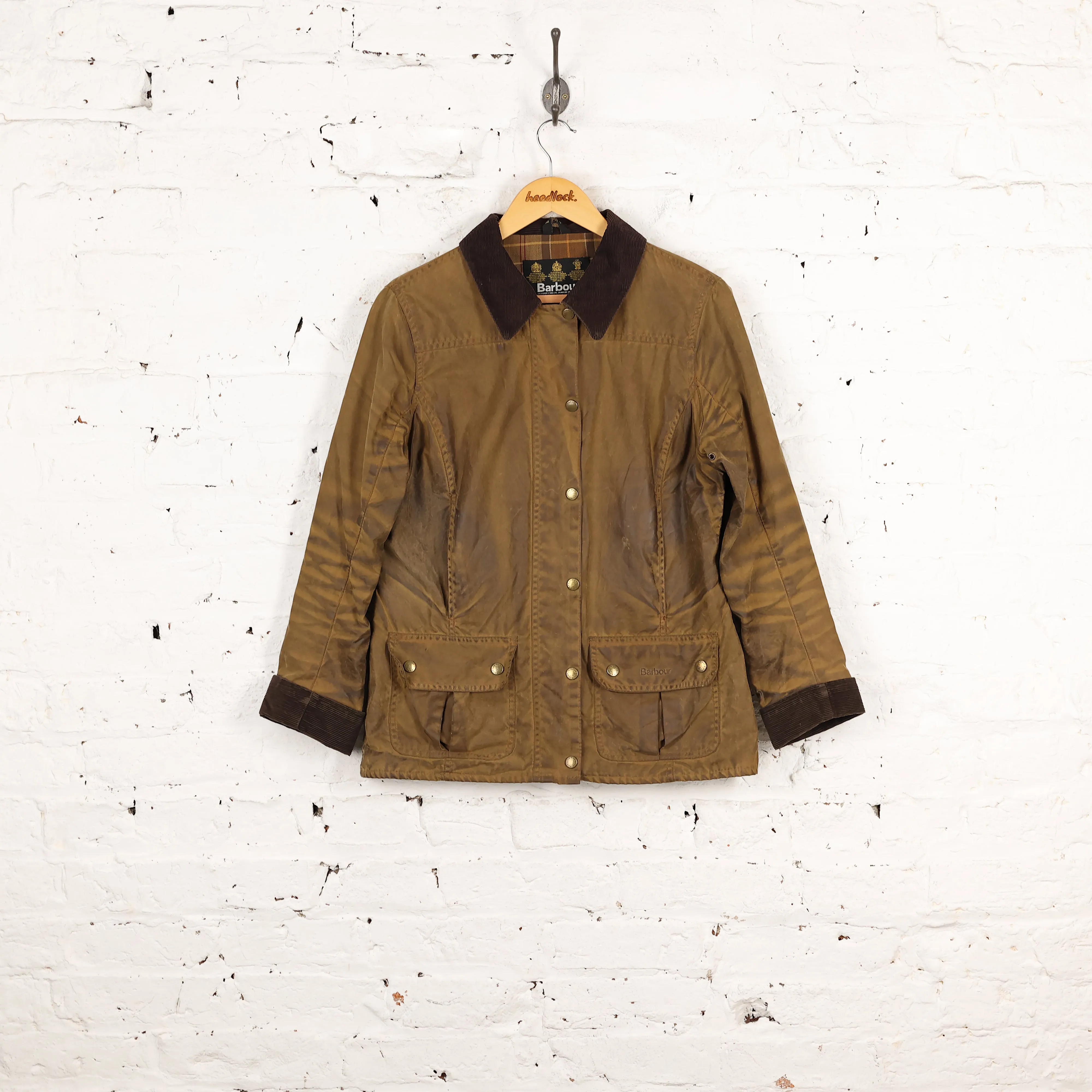 Women's Barbour Shaped Wax Utility Jacket - Brown - Women's M
