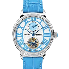 Women's Baton Rogue Analog Display Automatic Self Wind Blue Watch