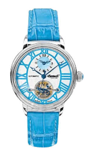 Women's Baton Rogue Analog Display Automatic Self Wind Blue Watch