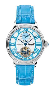 Women's Baton Rogue Analog Display Automatic Self Wind Blue Watch
