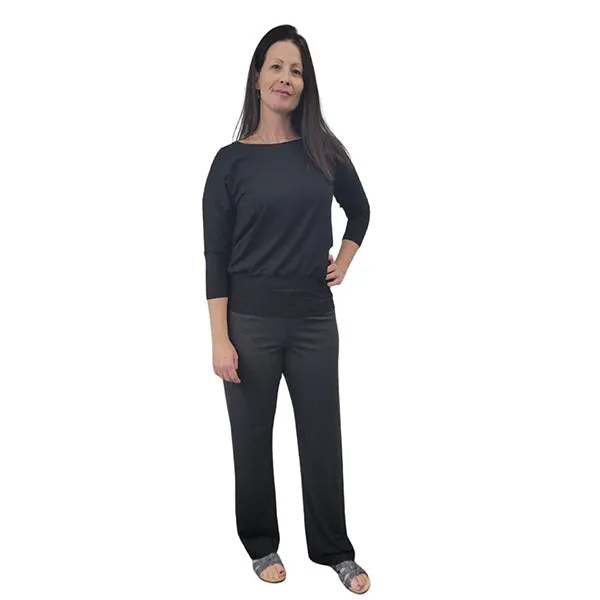 WOMEN'S CASUAL PANT BAMBOO MICRO BLACK