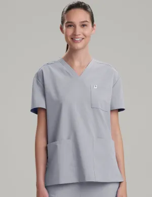 Womens Classic Scrub Top - Stone Gray