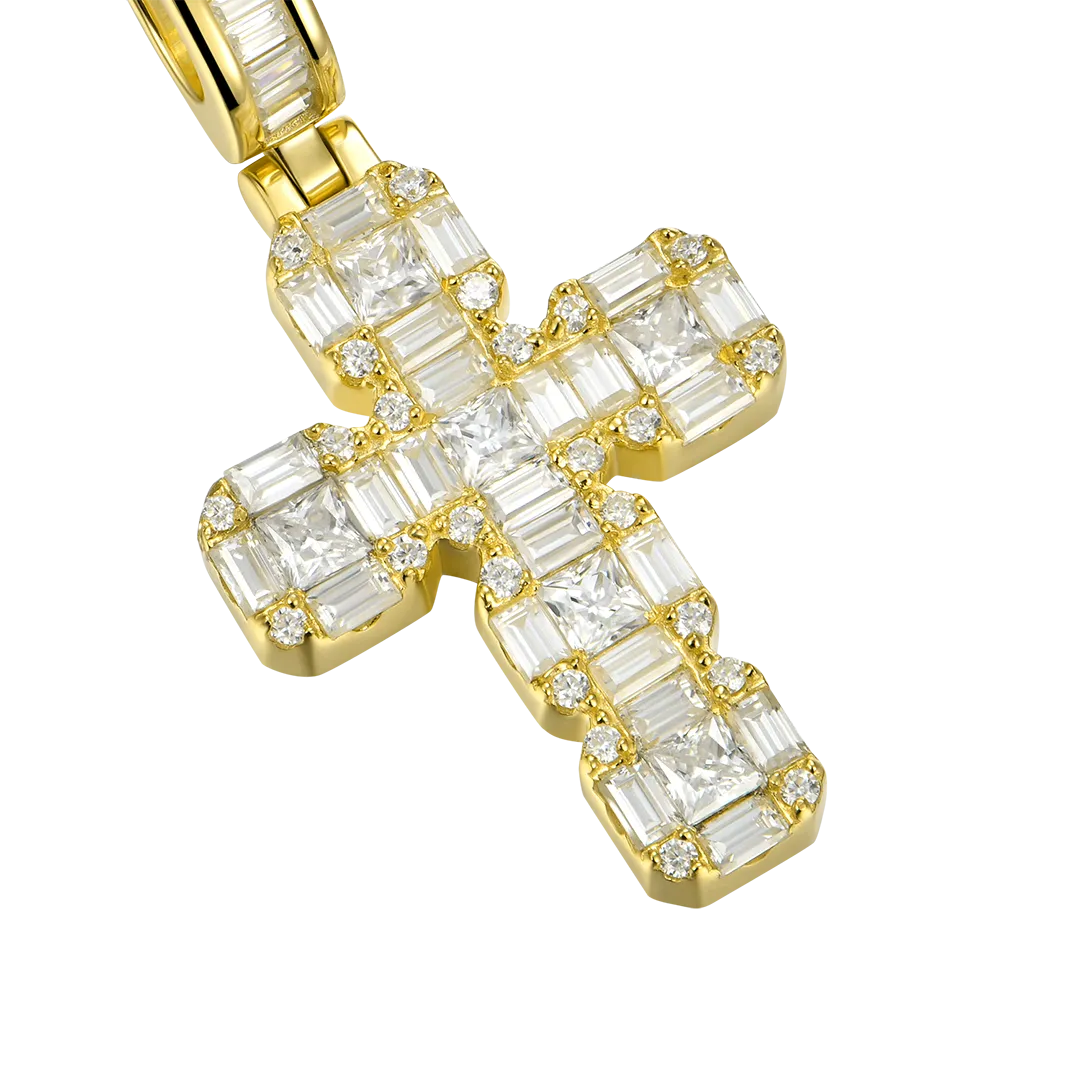 Women's Cluster Cross Pendant