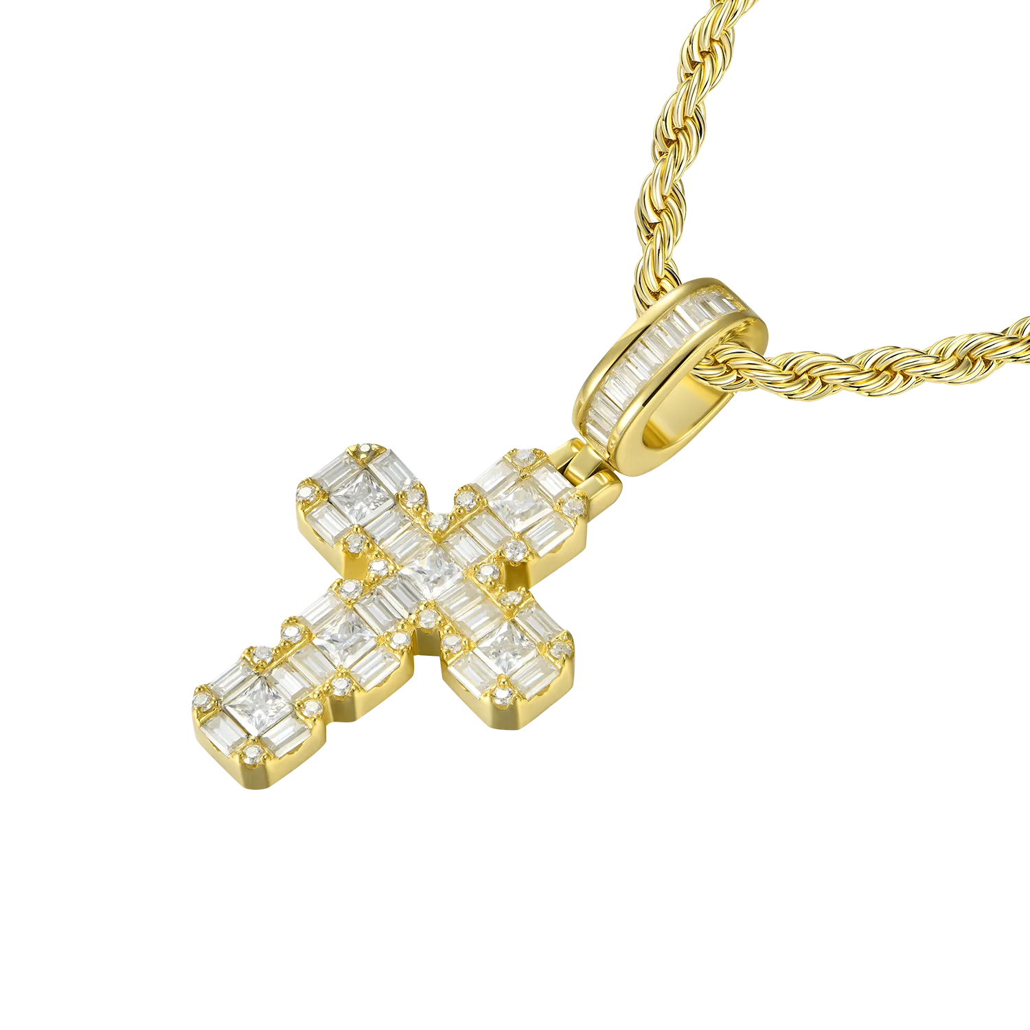 Women's Cluster Cross Pendant