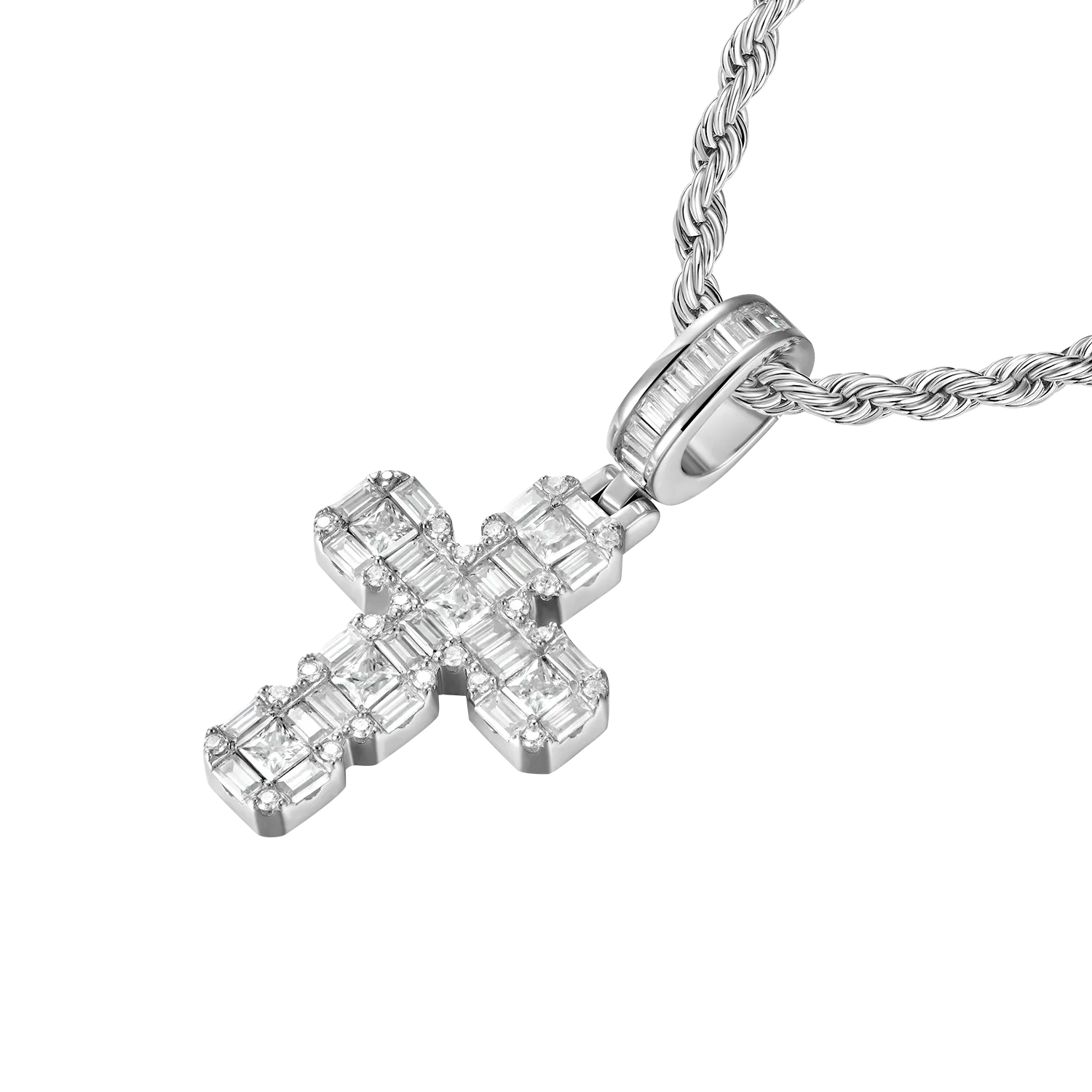 Women's Cluster Cross Pendant