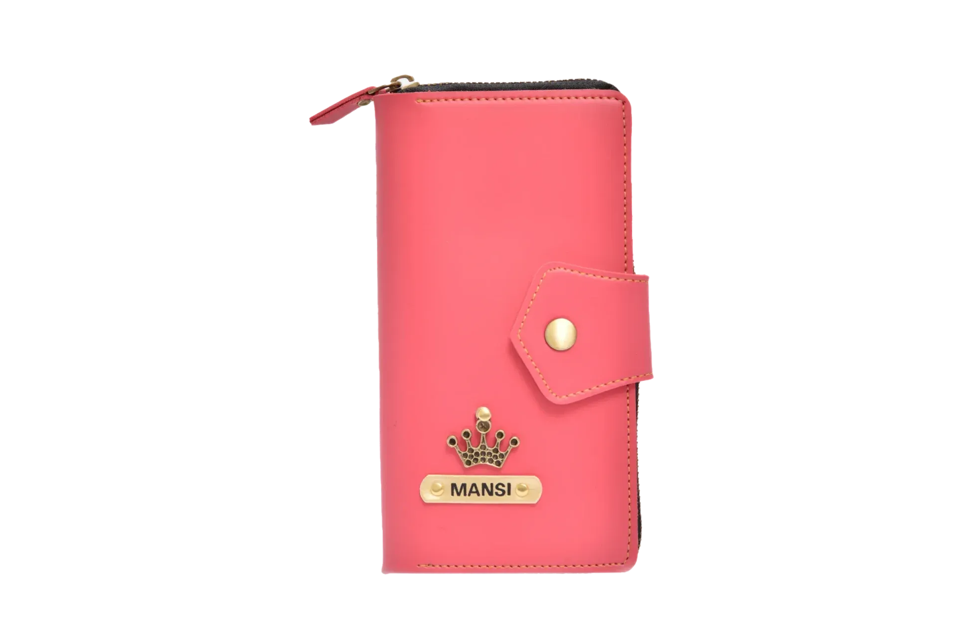Women's Combo - Mini Makeup Kit & zip around lady Wallet (Pink)