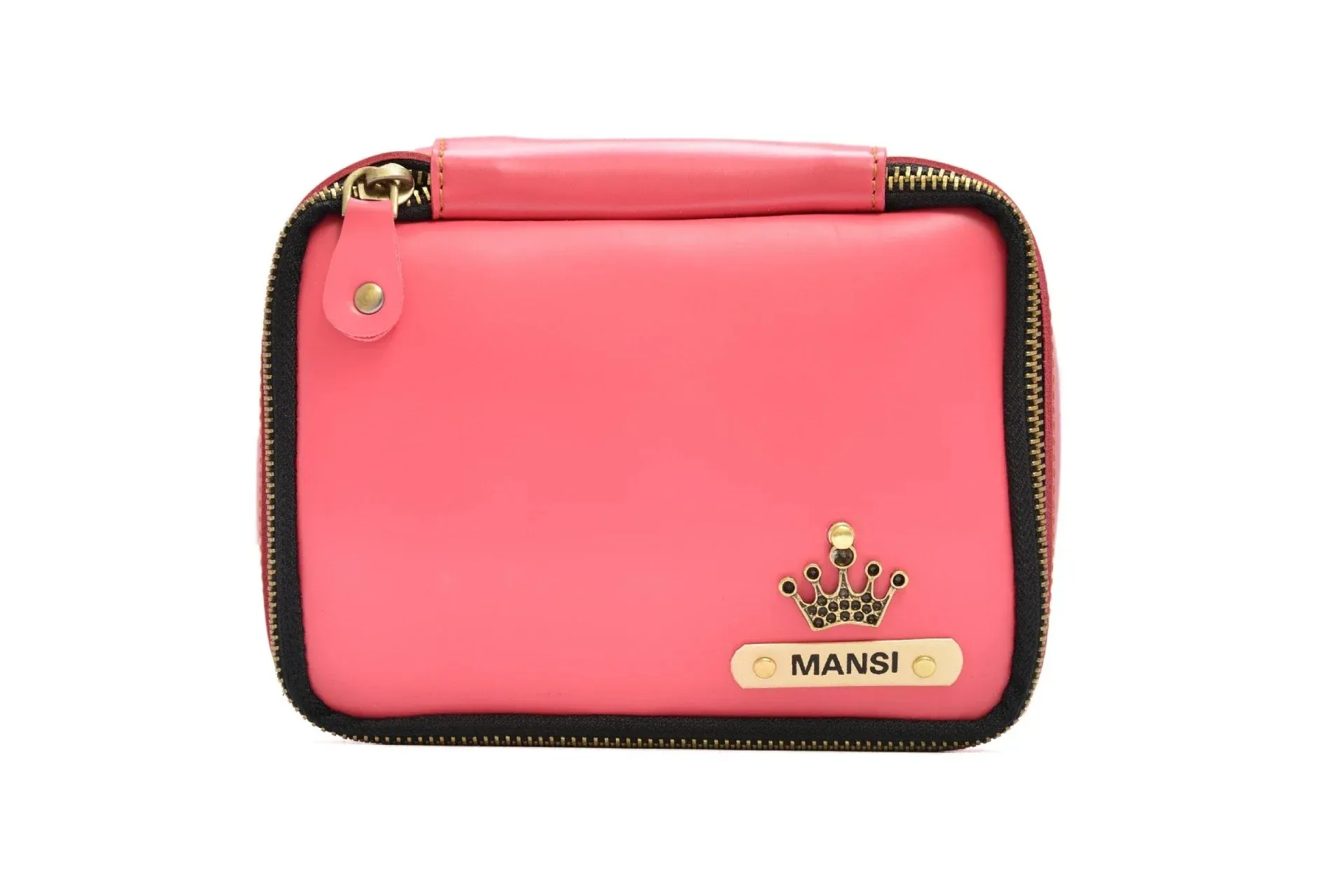 Women's Combo - Mini Makeup Kit & zip around lady Wallet (Pink)