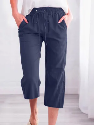 Women's Cotton And Linen Casual Pants