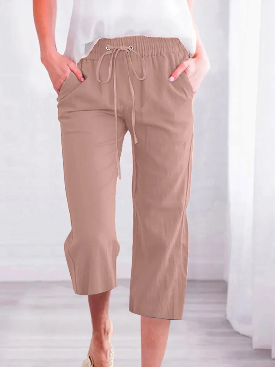 Women's Cotton And Linen Casual Pants