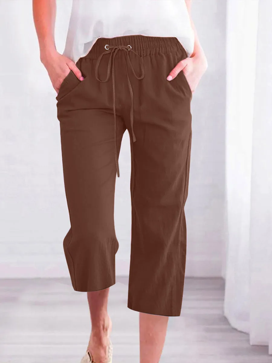 Women's Cotton And Linen Casual Pants