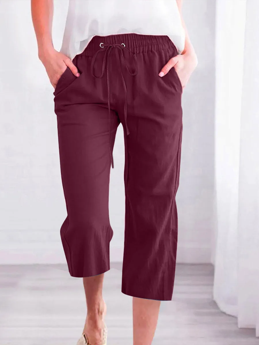 Women's Cotton And Linen Casual Pants