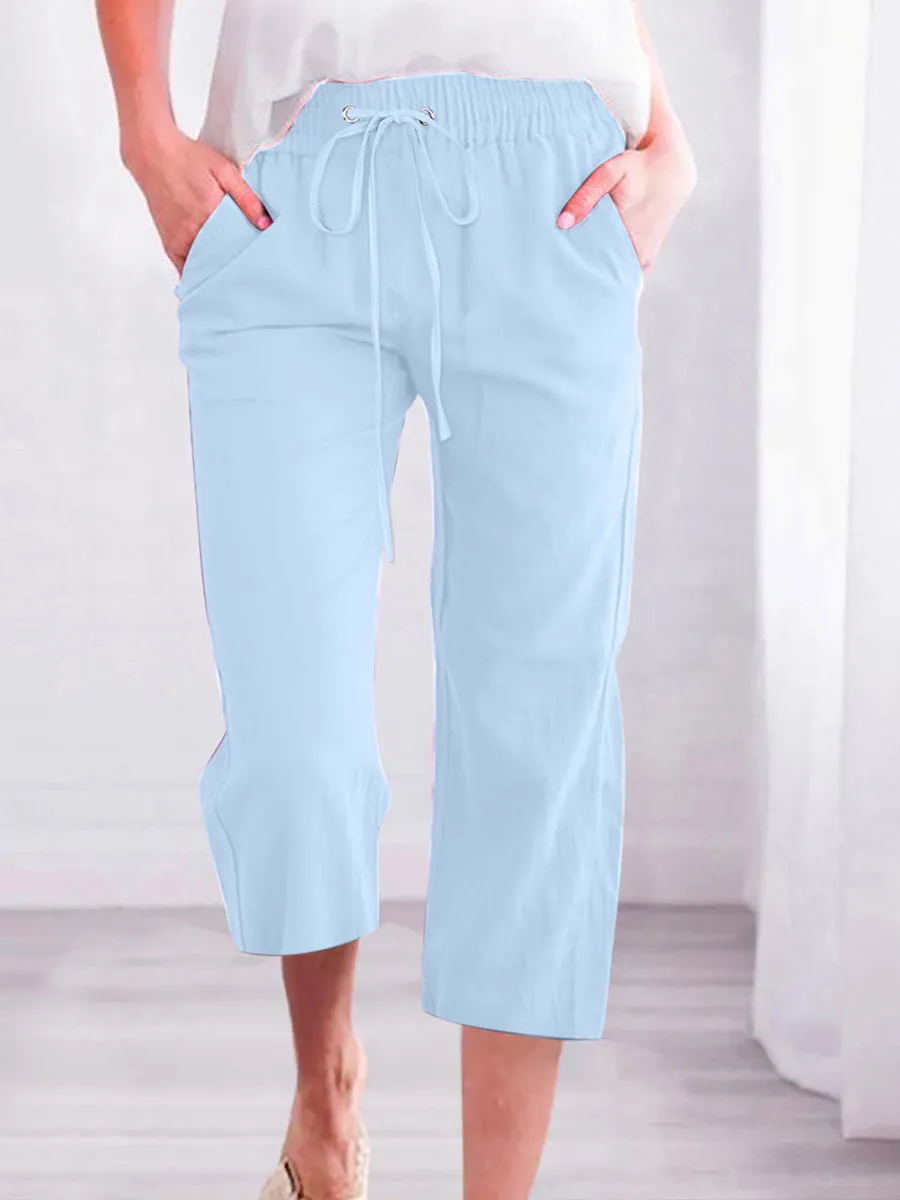 Women's Cotton And Linen Casual Pants