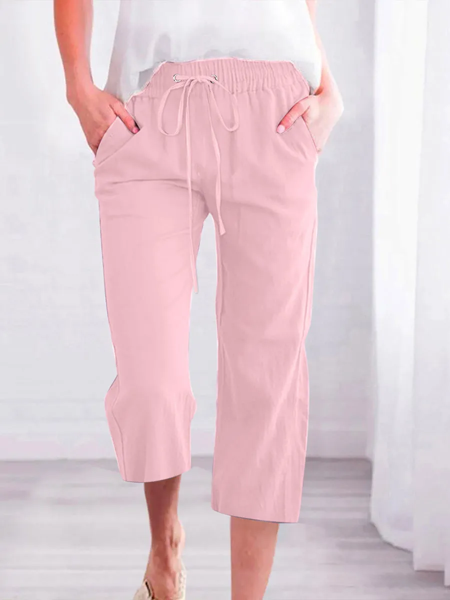 Women's Cotton And Linen Casual Pants