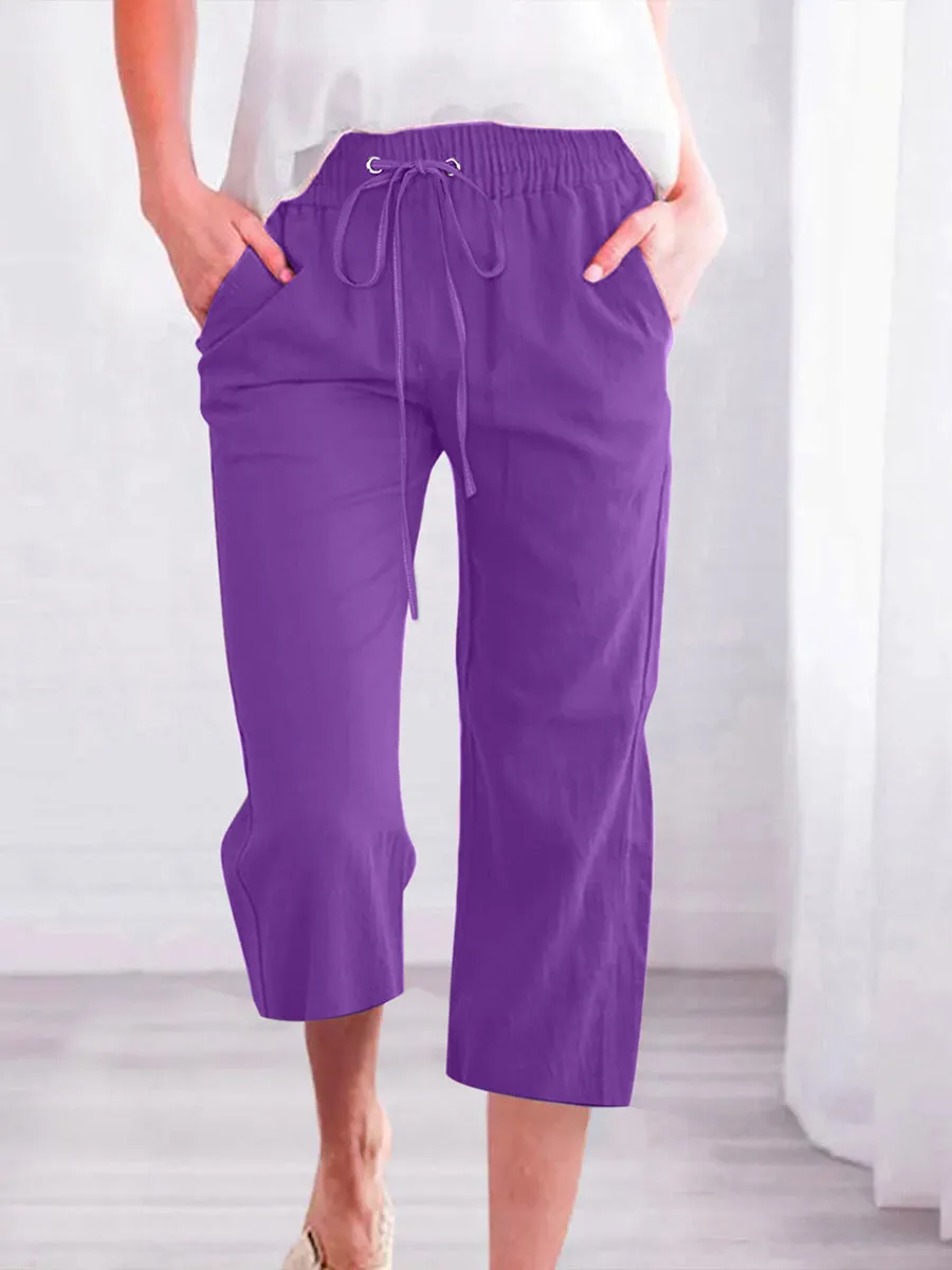 Women's Cotton And Linen Casual Pants