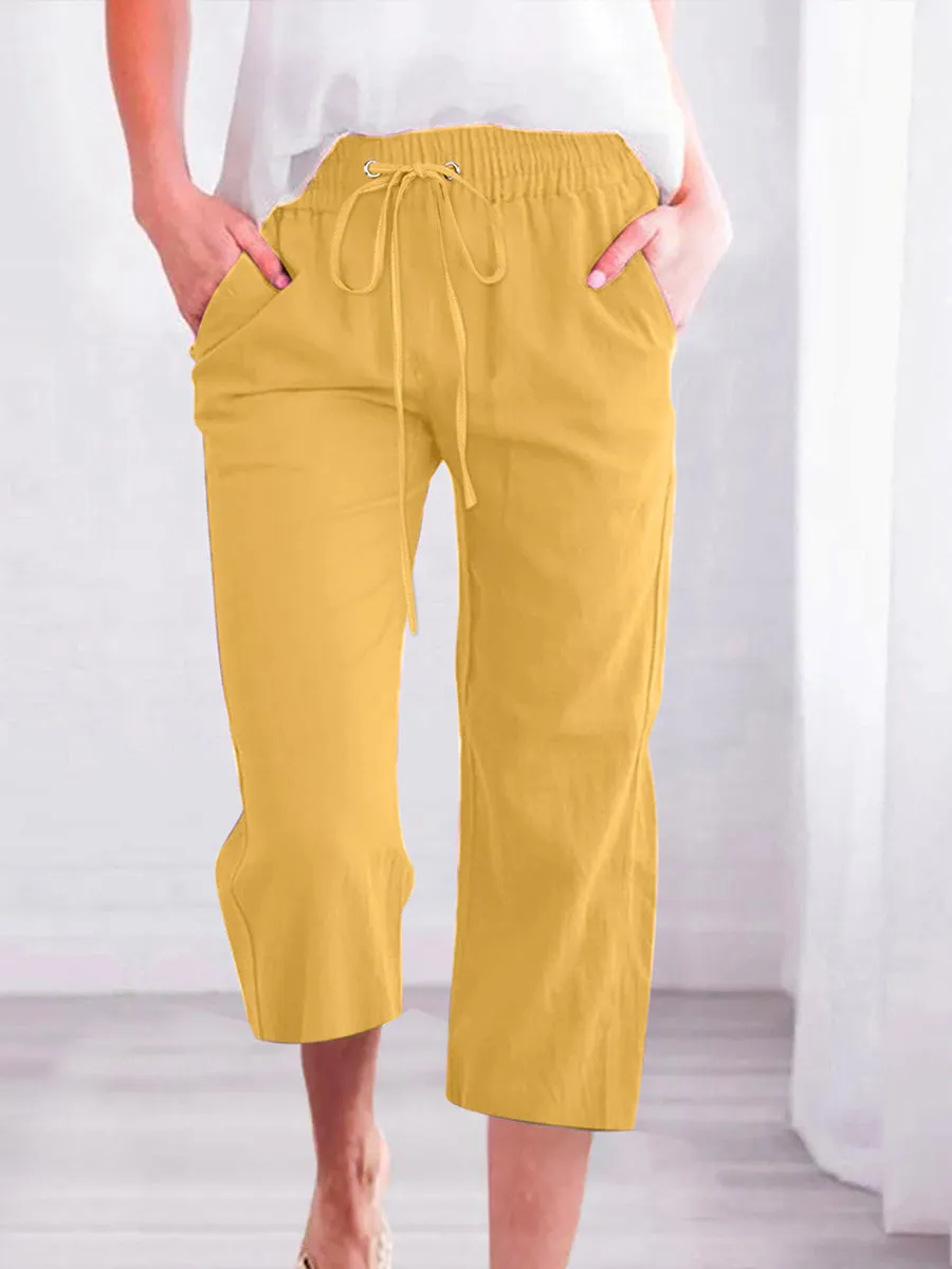 Women's Cotton And Linen Casual Pants