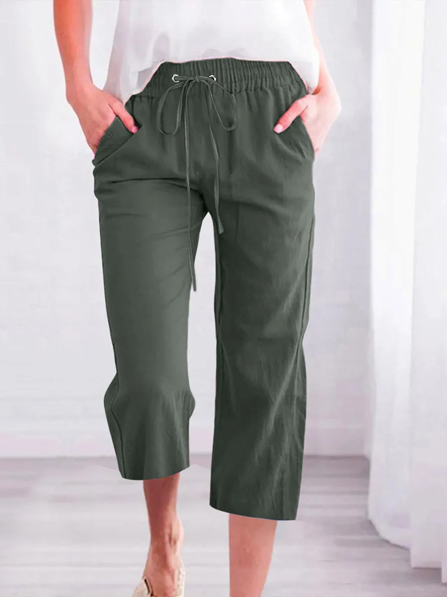 Women's Cotton And Linen Casual Pants