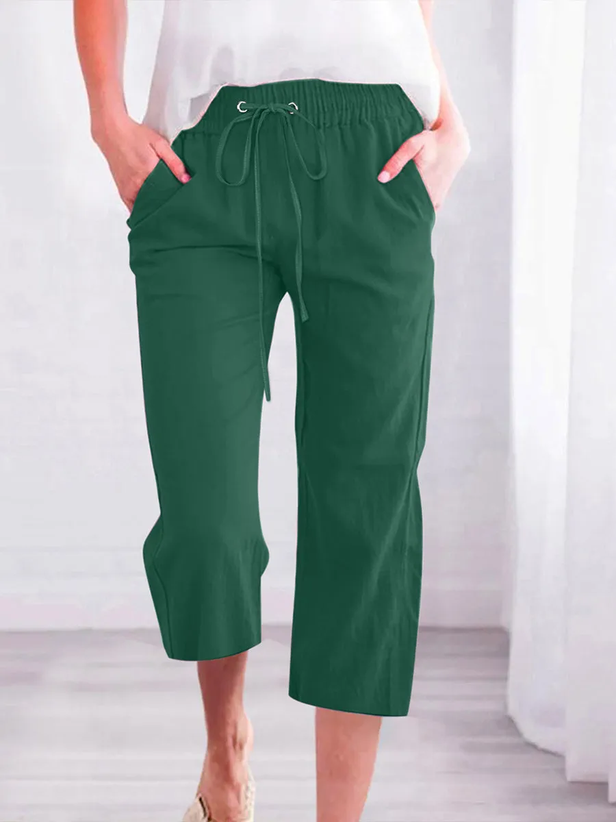 Women's Cotton And Linen Casual Pants