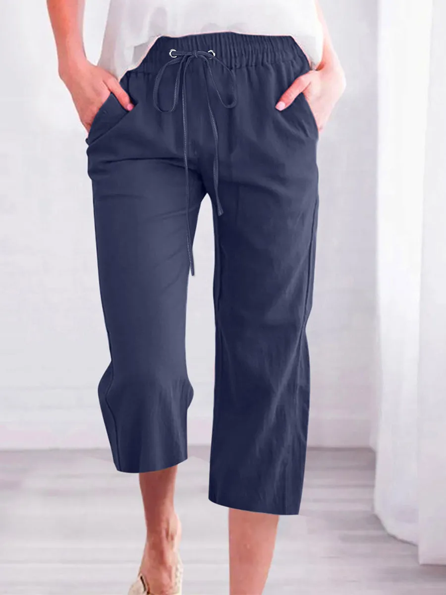 Women's Cotton And Linen Casual Pants
