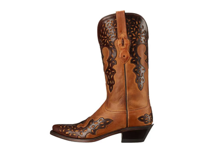 Women's Cowboy Country Western Boots Handmade Brown Leather LF1539E