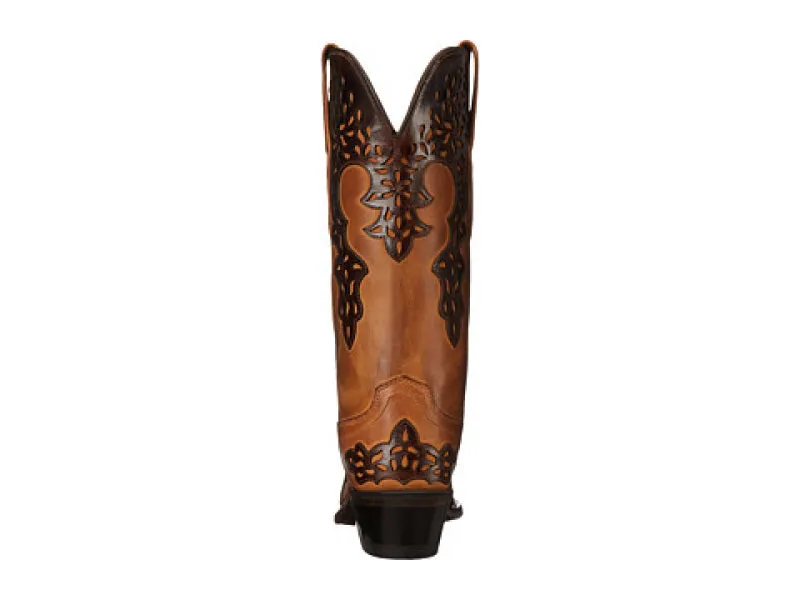 Women's Cowboy Country Western Boots Handmade Brown Leather LF1539E