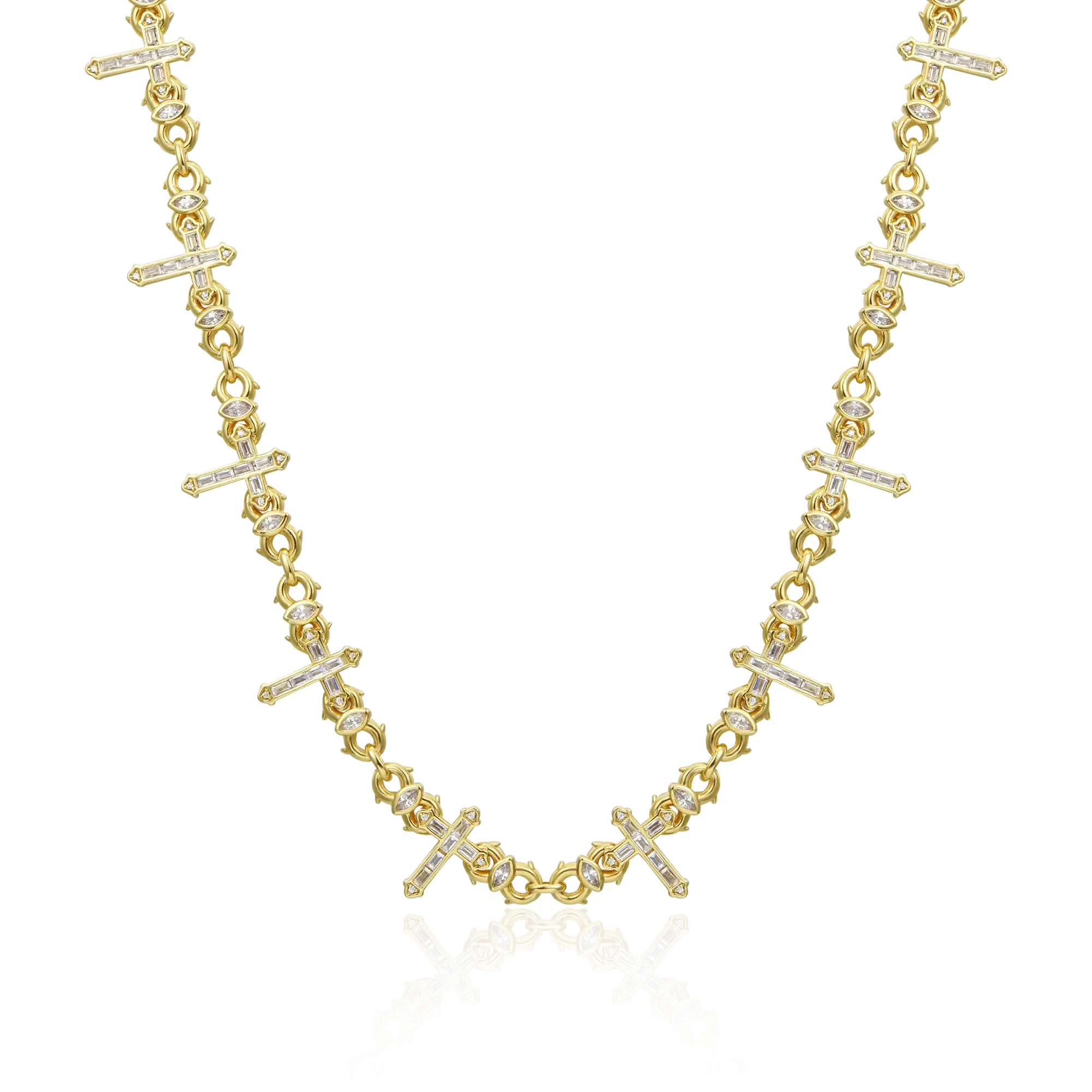 Women's Cross Of Thorns Infinity Chain - 6mm