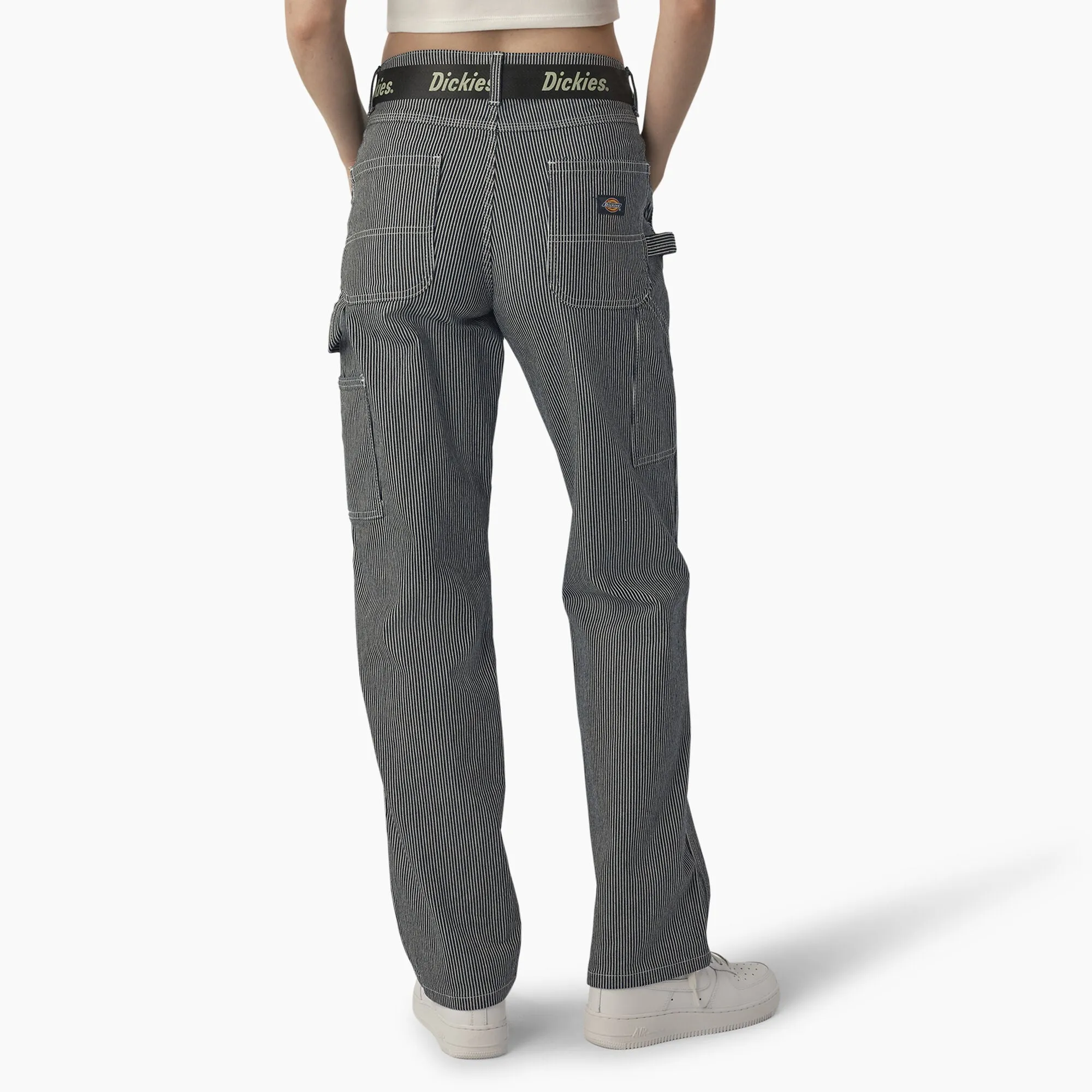 Women's Dickies Relaxed Fit High Waisted Cargo Pant FPR51 - Hickory Stripe Navy