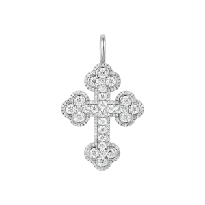 Women's Double-Layered Bottoni Cross Pendant