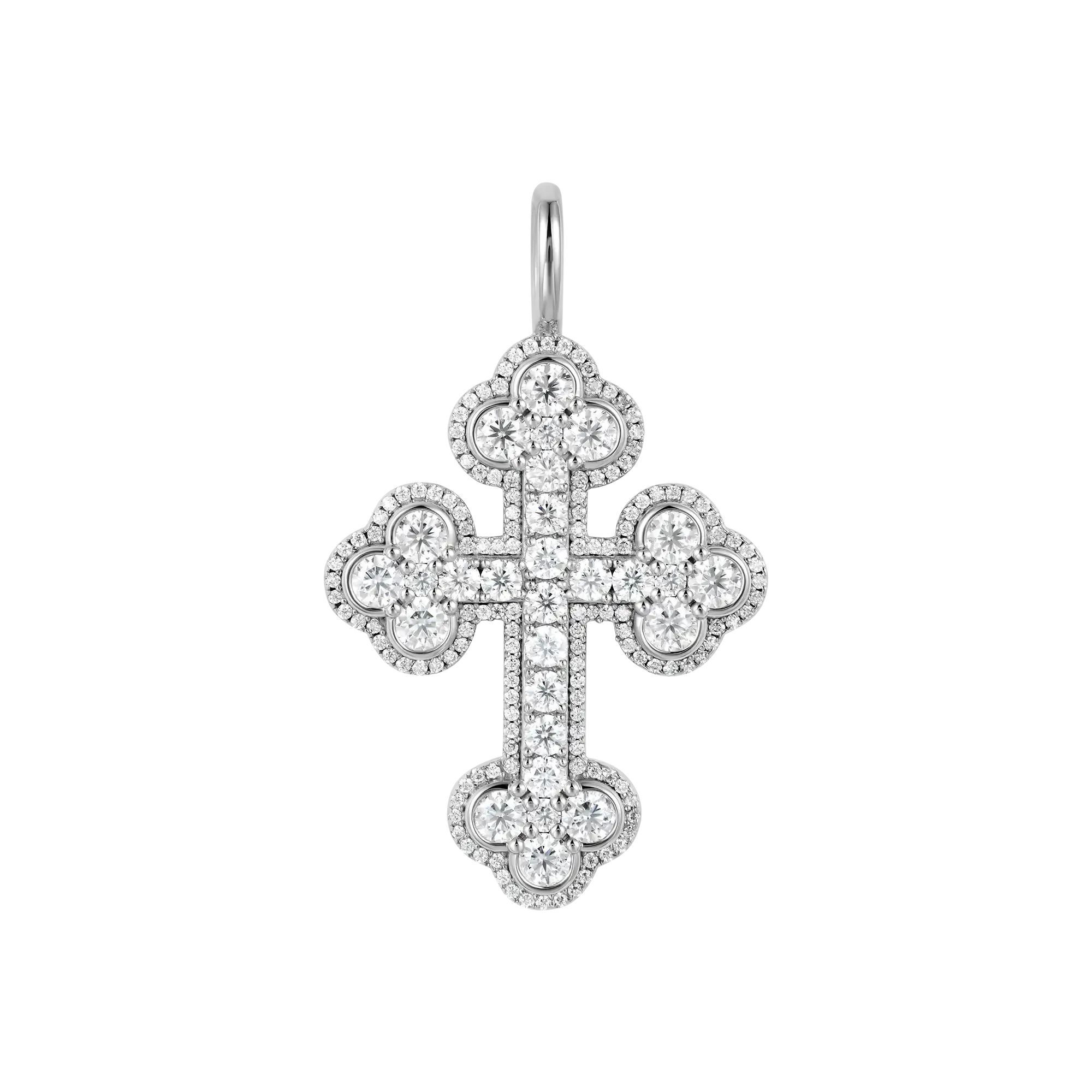 Women's Double-Layered Bottoni Cross Pendant