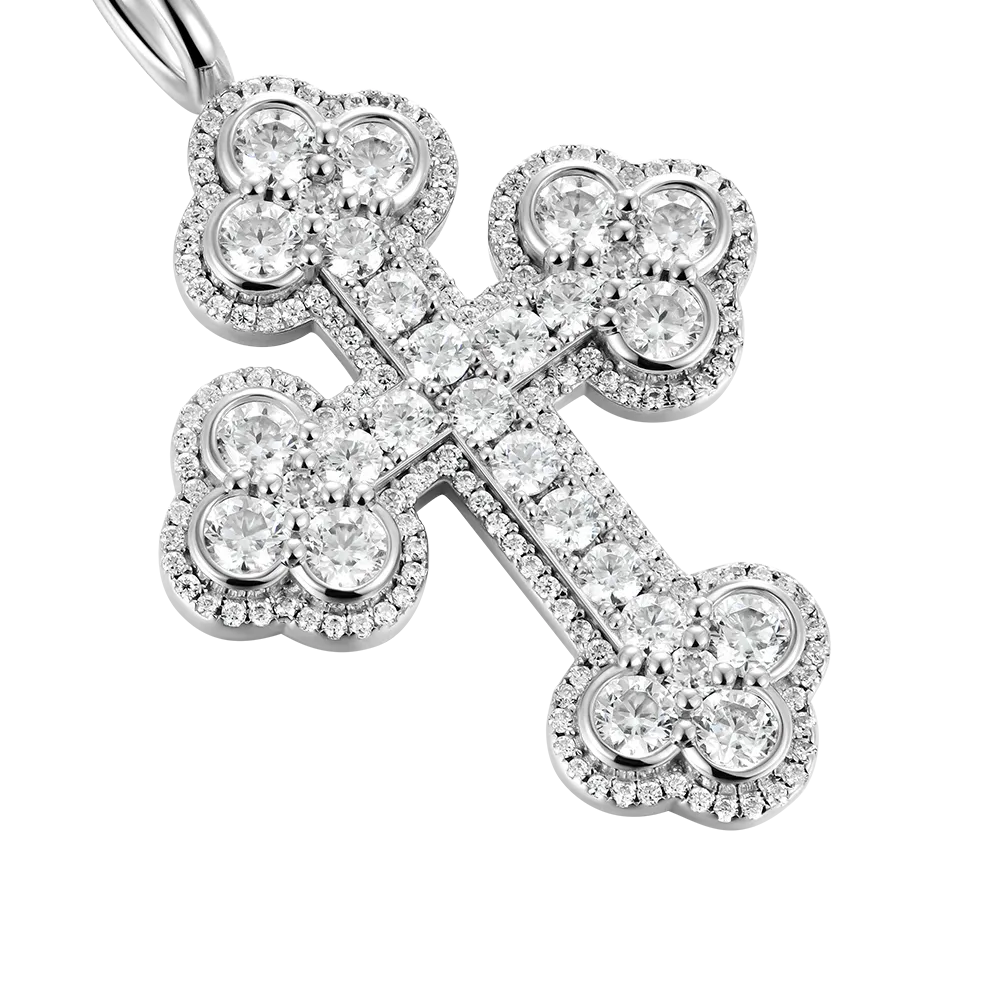 Women's Double-Layered Bottoni Cross Pendant