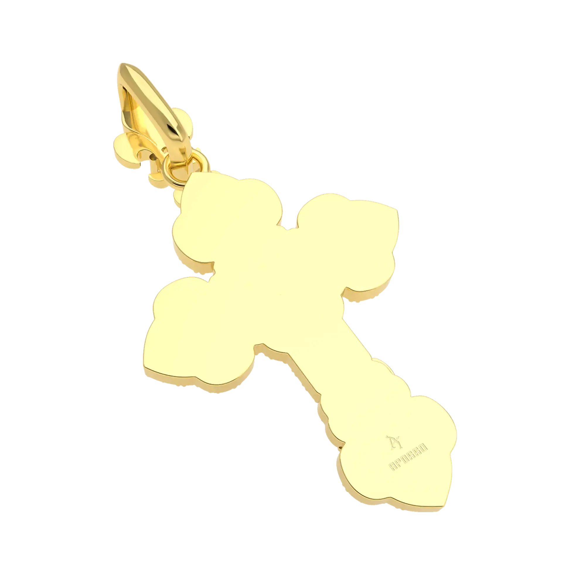 Women's Fleur De Lis Clustered Cross Pendant