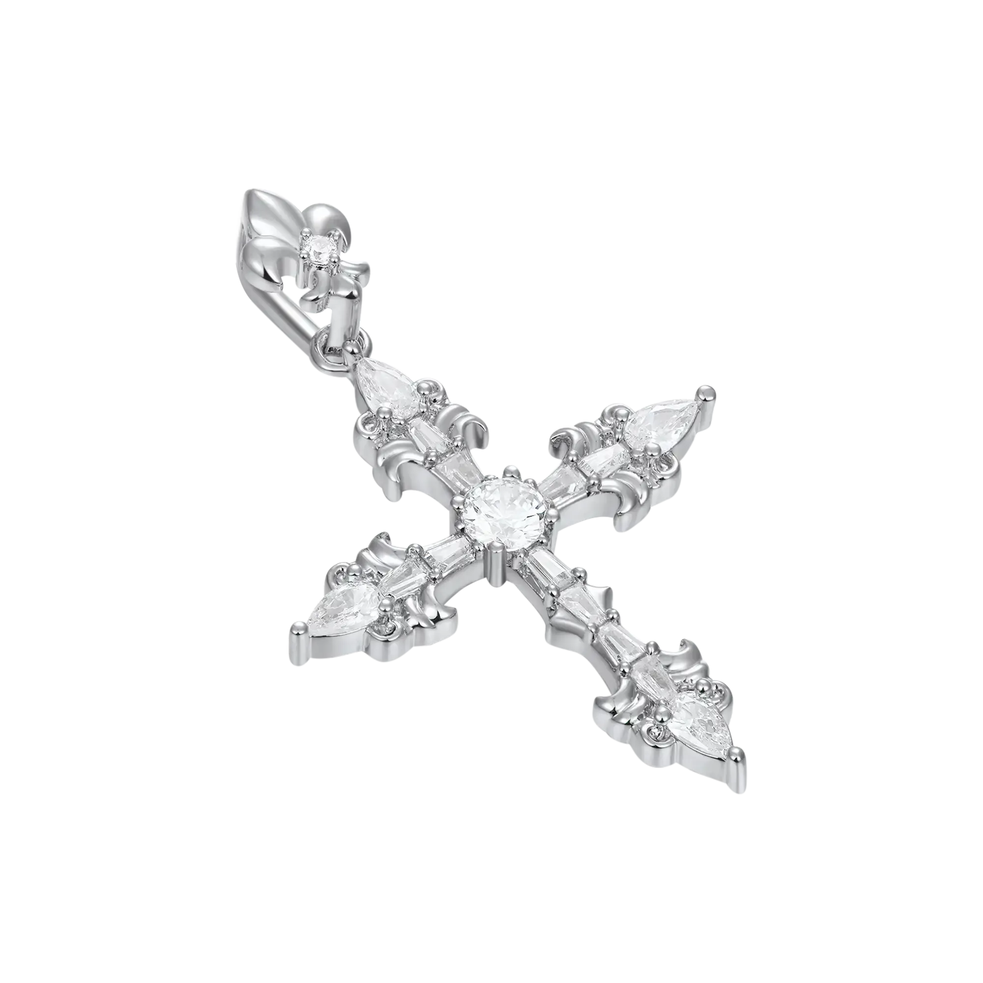 Women's Fleur De Lis Cross Pendant