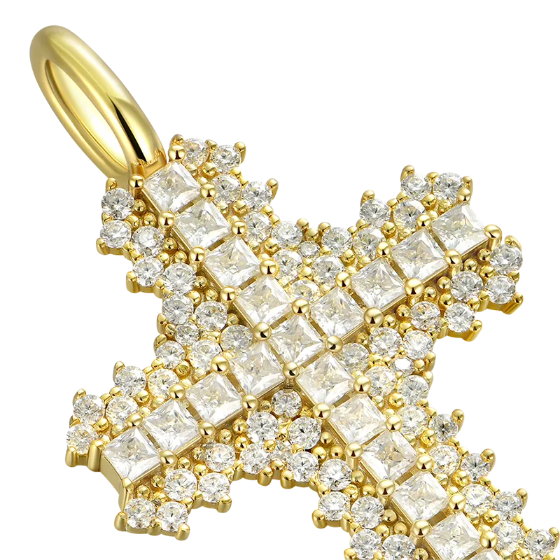 Women's Flooded Cross Pendant