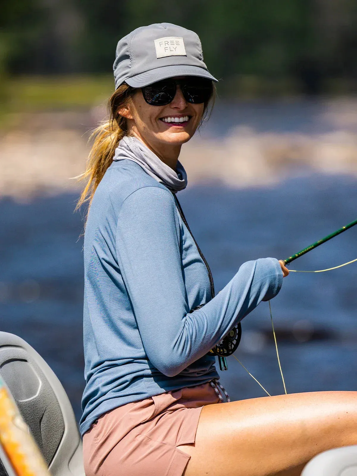 WOMEN'S FREE FLY BAMBOO SHADE LONG SLEEVE II | OCEAN MIST
