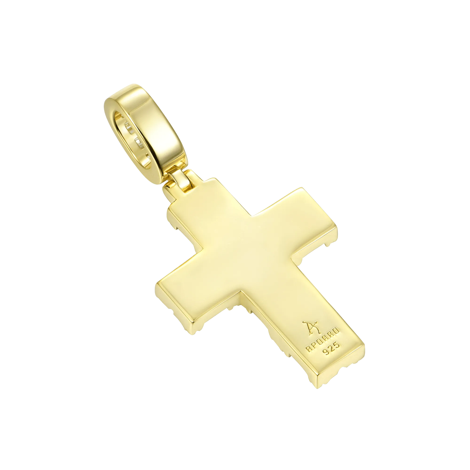 Women's Halo Cross Pendant - Baguette Cut