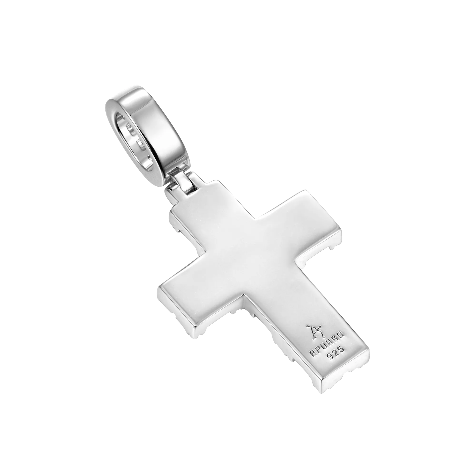 Women's Halo Cross Pendant - Baguette Cut