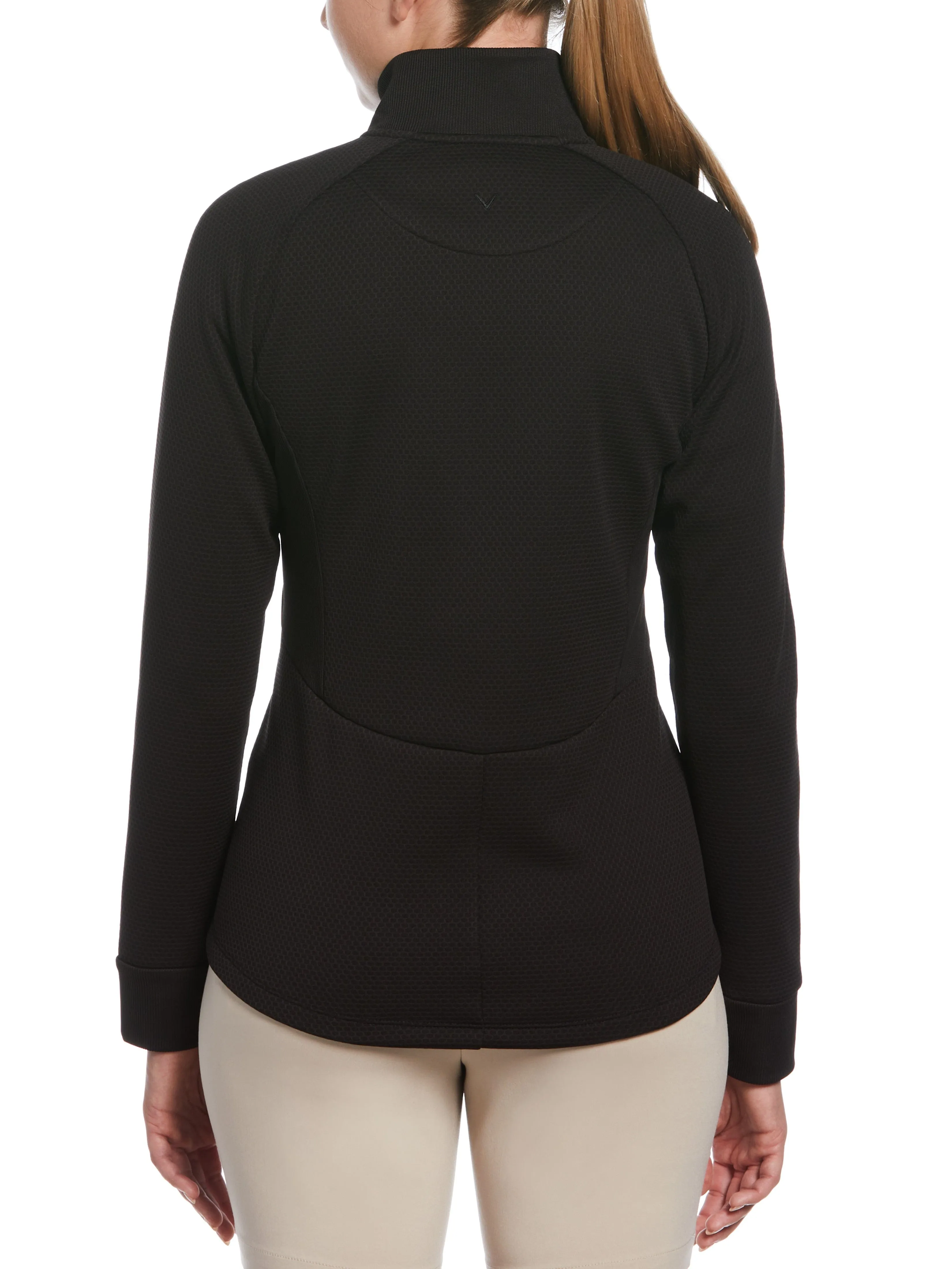 Women's Hexagon Heather Fleece Long Sleeve Golf Jacket
