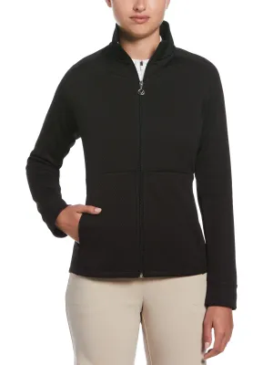 Women's Hexagon Heather Fleece Long Sleeve Golf Jacket