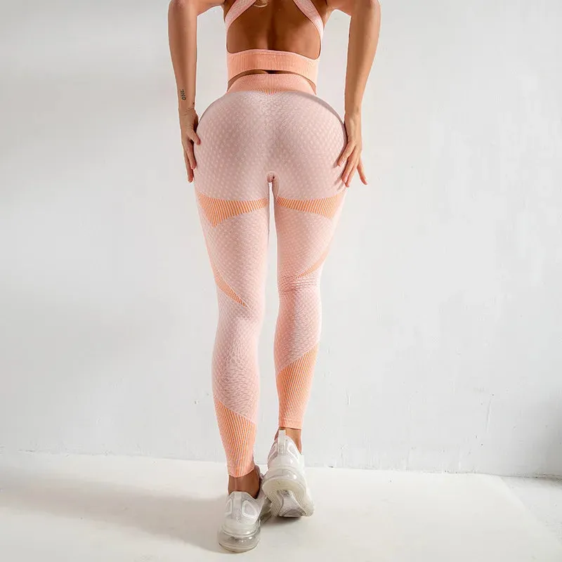 Women's High Waist Seamless Gym Leggings - Tight Sport Leggings