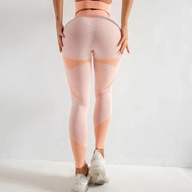 Women's High Waist Seamless Gym Leggings - Tight Sport Leggings