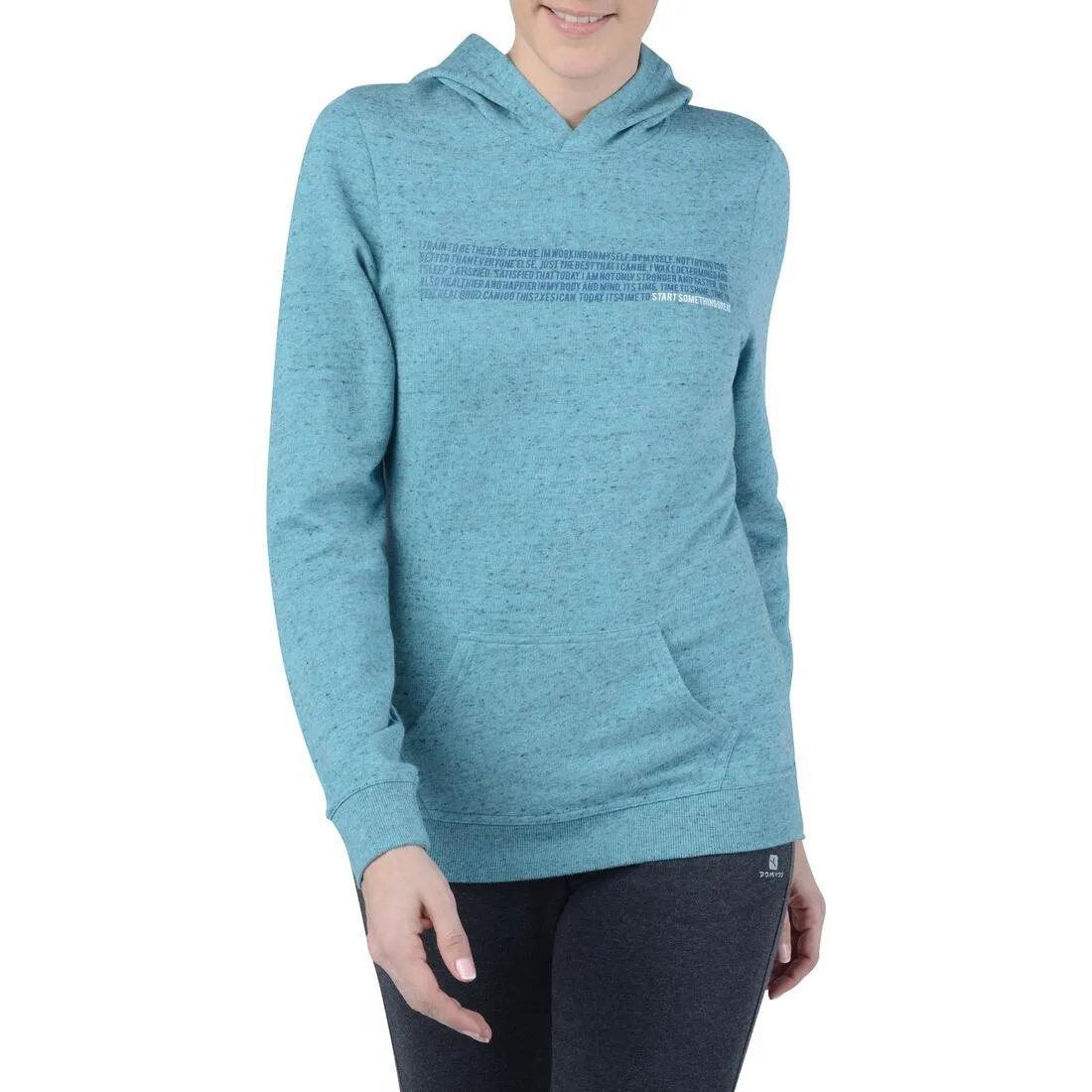 Women's Hooded Gym & Pilates Jacket - Turquoise