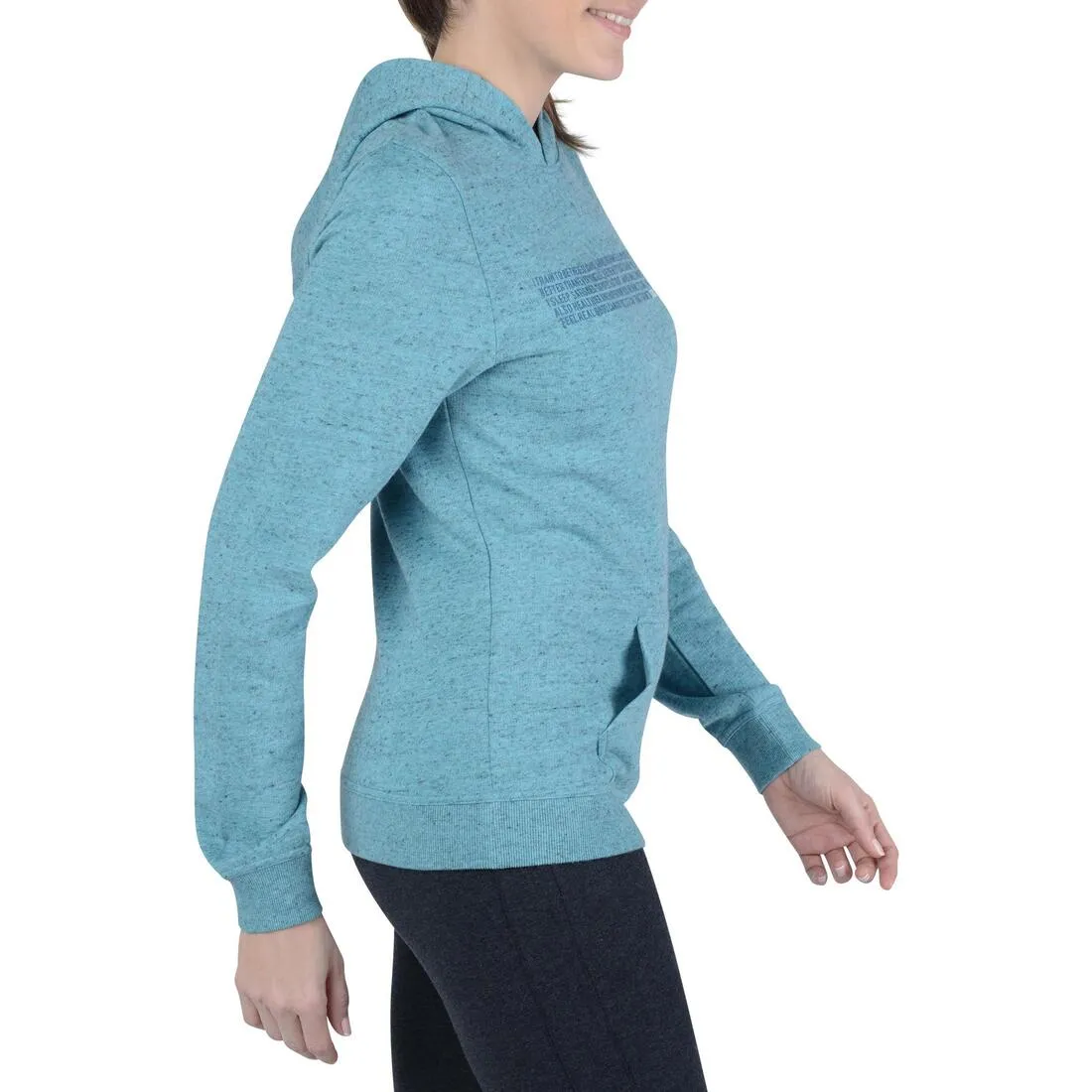 Women's Hooded Gym & Pilates Jacket - Turquoise