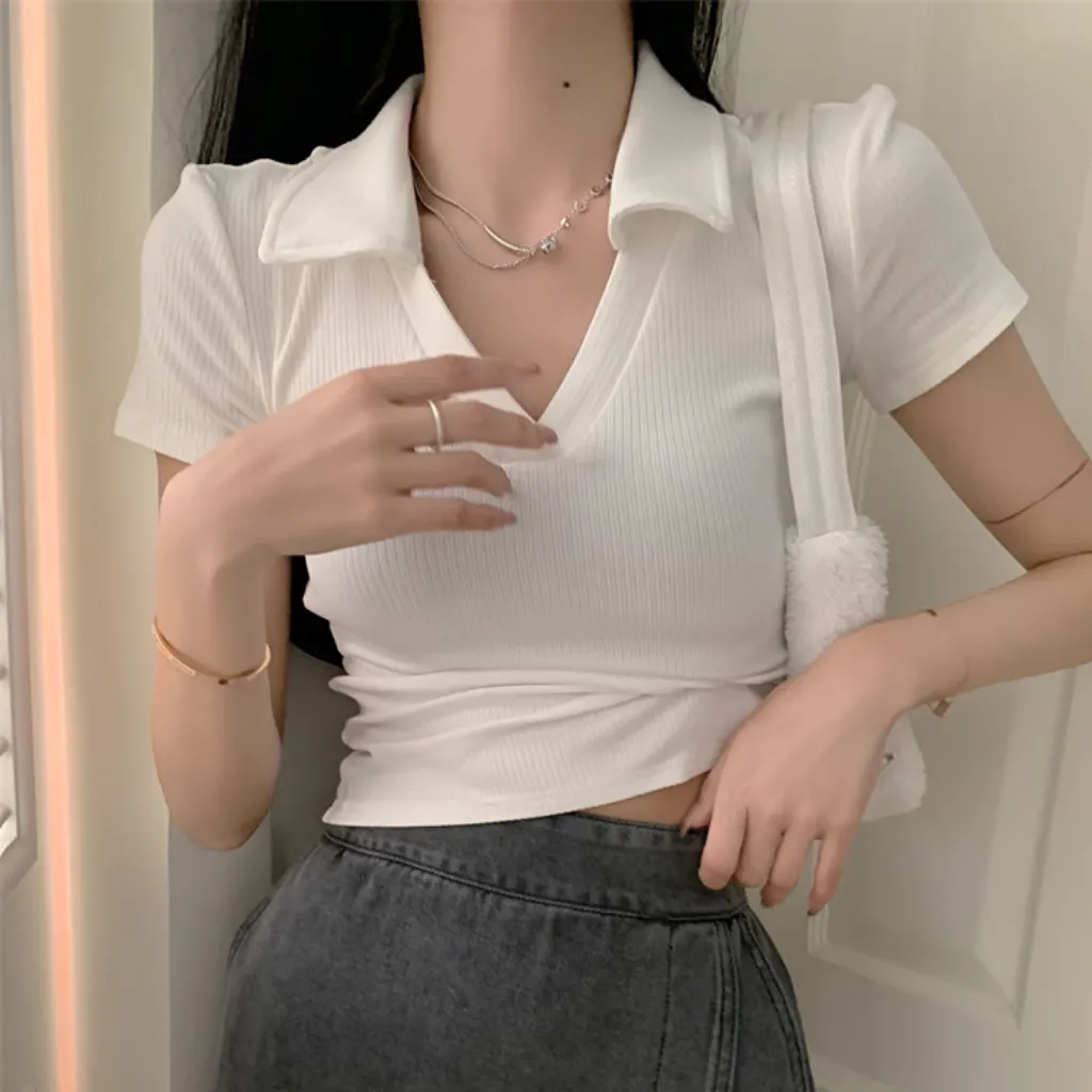 Women's Hot Girl Slim Fit Polo T-Shirt