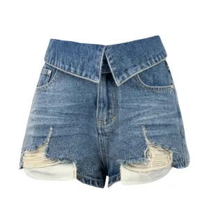 Women's Japanese Solid Color High Waist Shorts