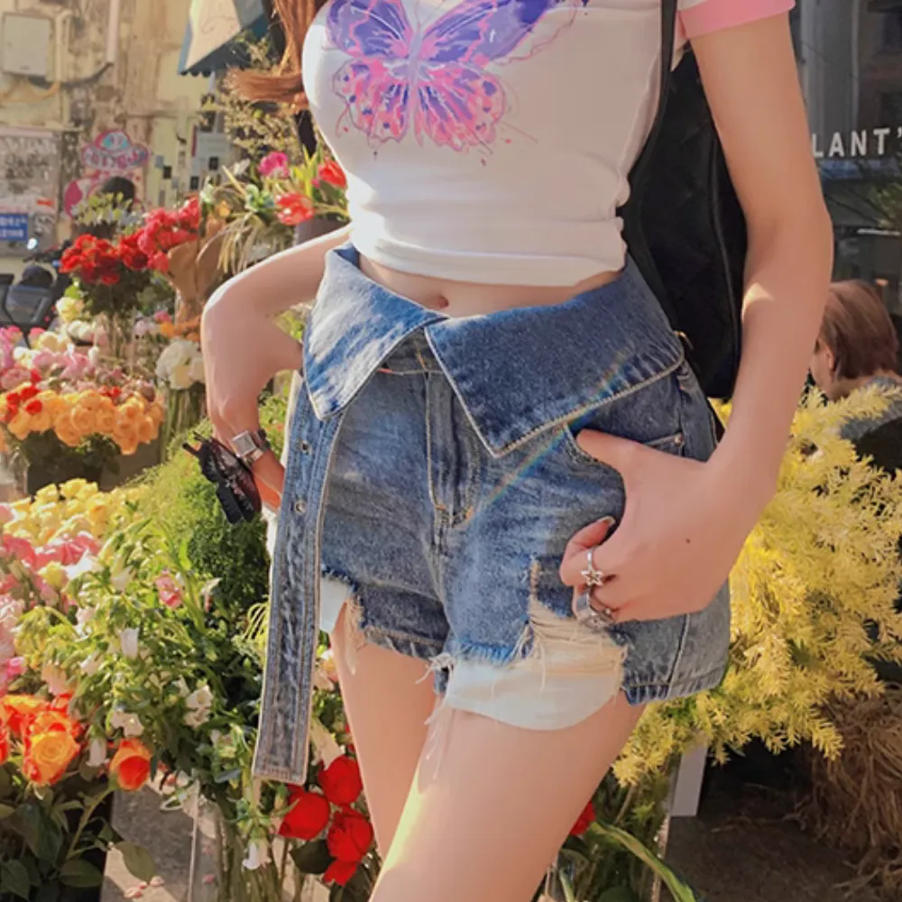 Women's Japanese Solid Color High Waist Shorts