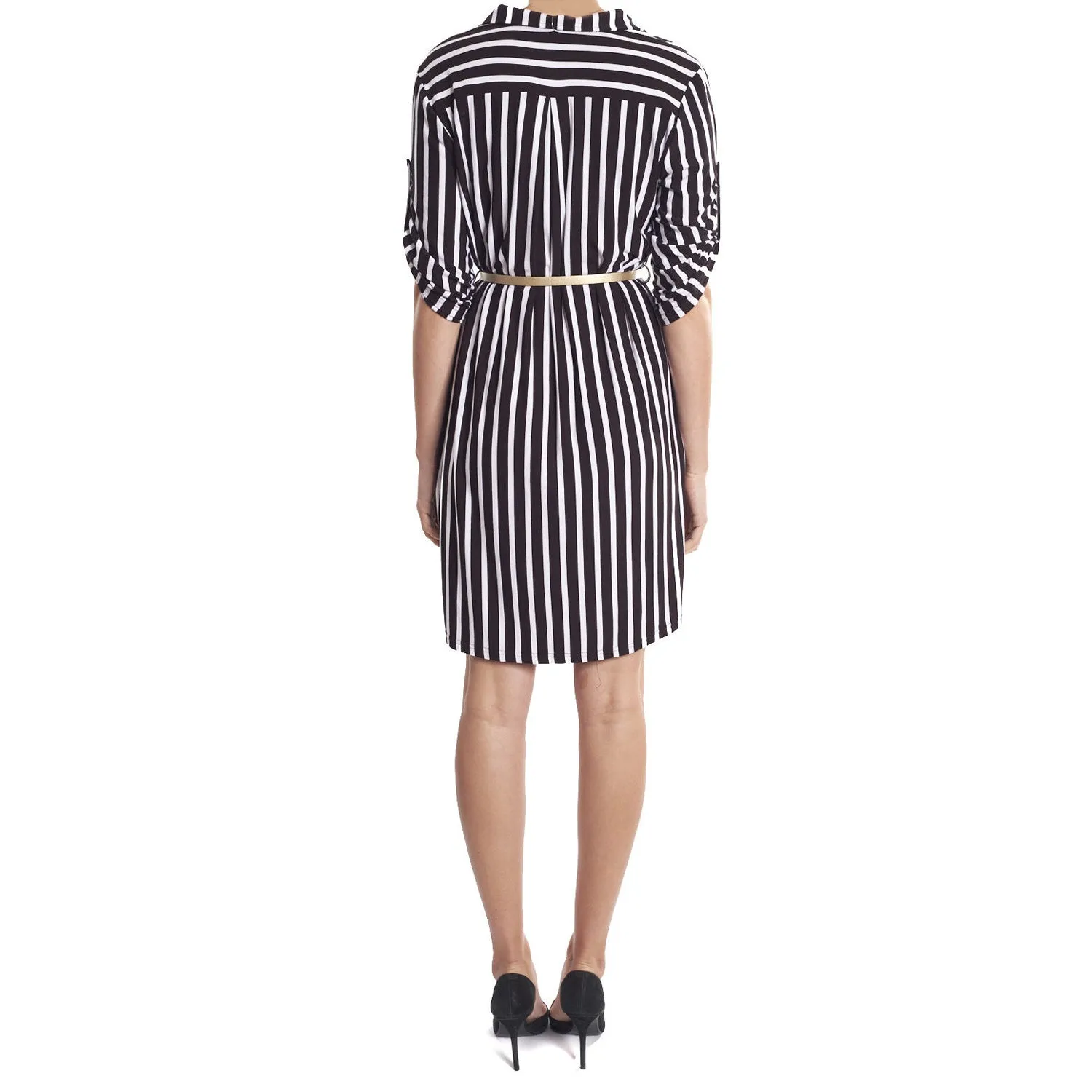 Women's Joseph Ribkoff | Striped Shirt Dress | Black