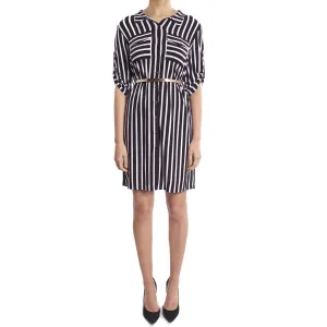 Women's Joseph Ribkoff | Striped Shirt Dress | Black